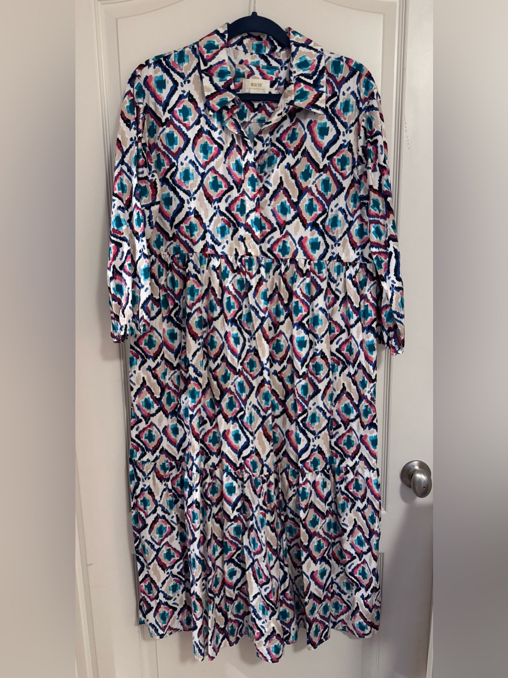 Maeve Anthropologie Bettina Cotton Midi Shirtdress